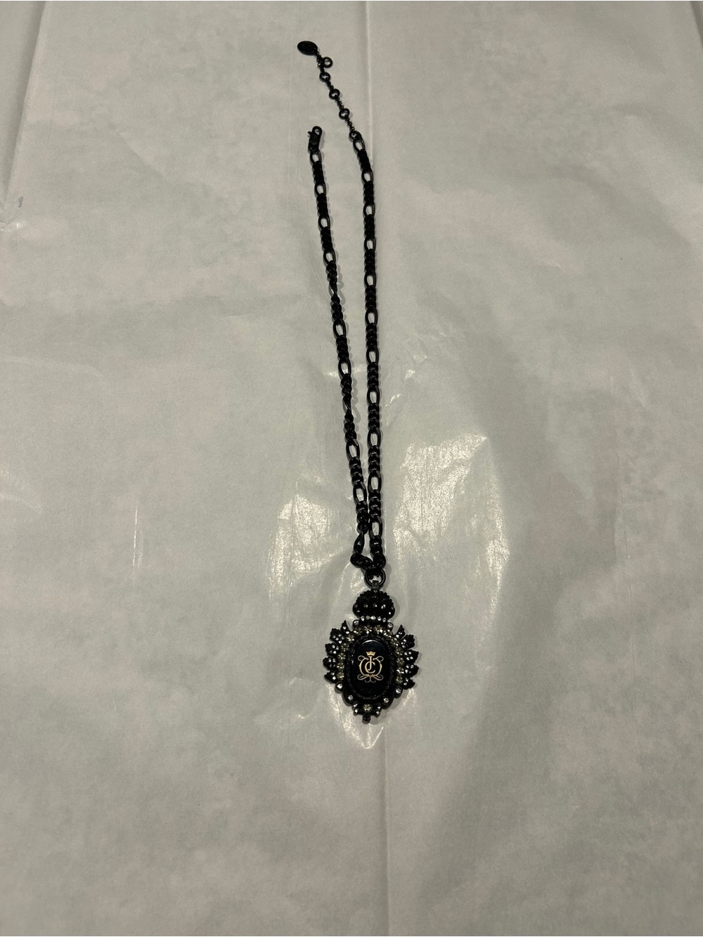 Vintage Juicy Couture Black Pendant Necklace